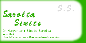 sarolta simits business card
